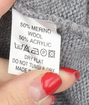 Womens UK Size L Editions Grey Pullover Jumper