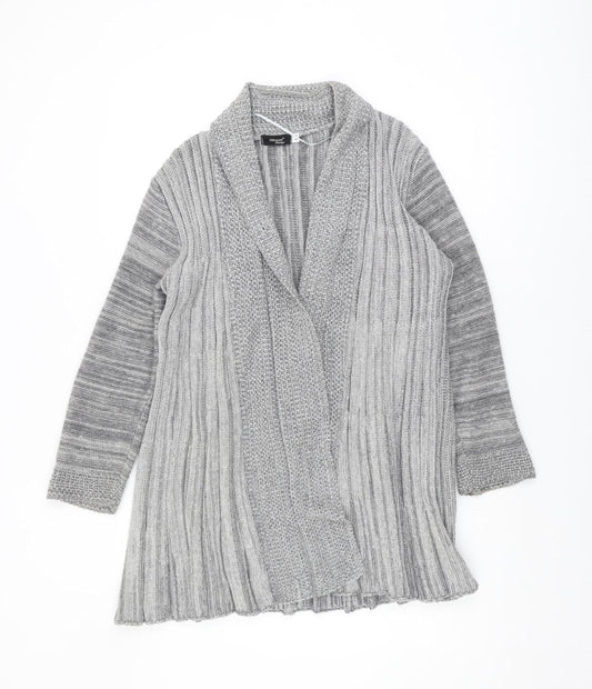 Womens UK Size S Glimpse Design Grey Cardigan Jumper