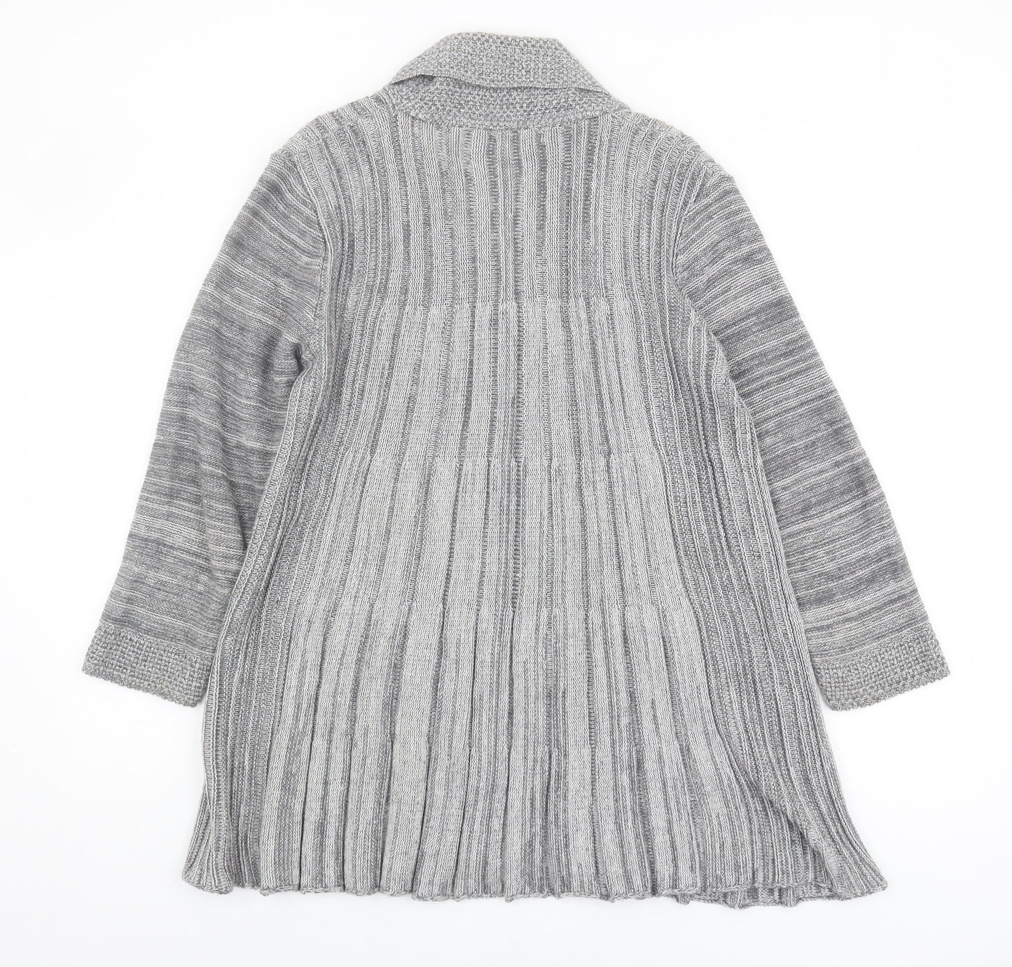 Womens UK Size S Glimpse Design Grey Cardigan Jumper