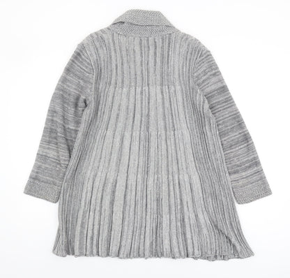 Womens UK Size S Glimpse Design Grey Cardigan Jumper
