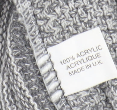 Womens UK Size S Glimpse Design Grey Cardigan Jumper