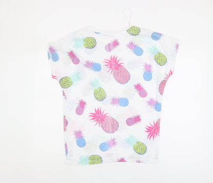 Quiz Women's Multicoloured Pineapple T-Shirt, Size S