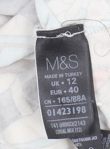 Womens UK Size 12 Marks and Spencer Multicoloured Tunic Blouse