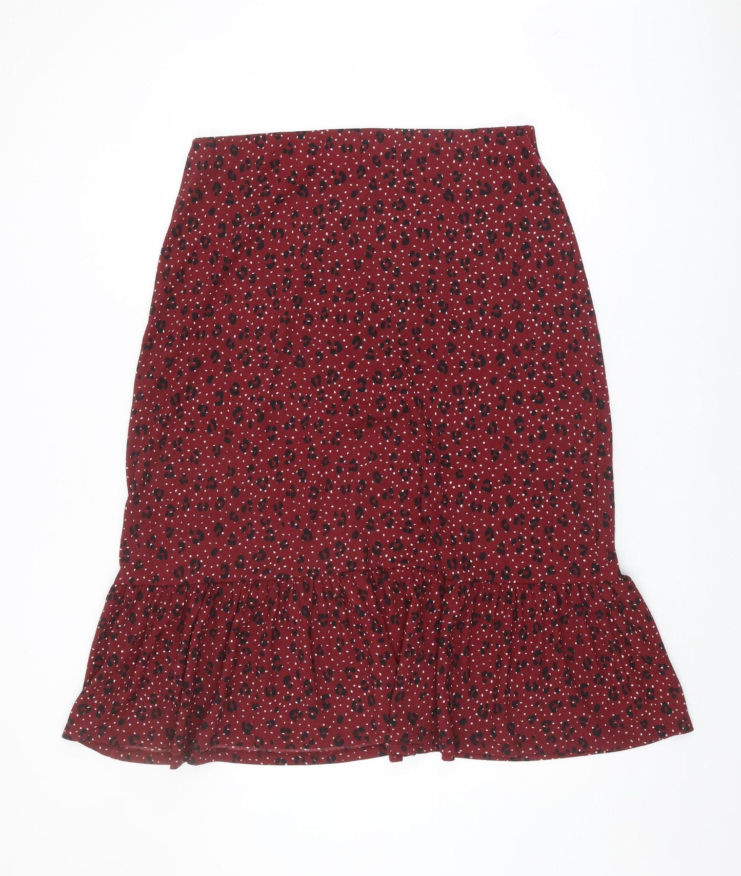 Bonmarché Women's Red Animal Print Skirt Size 16