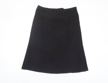 Next Women's Black A-Line Midi Skirt Size 10