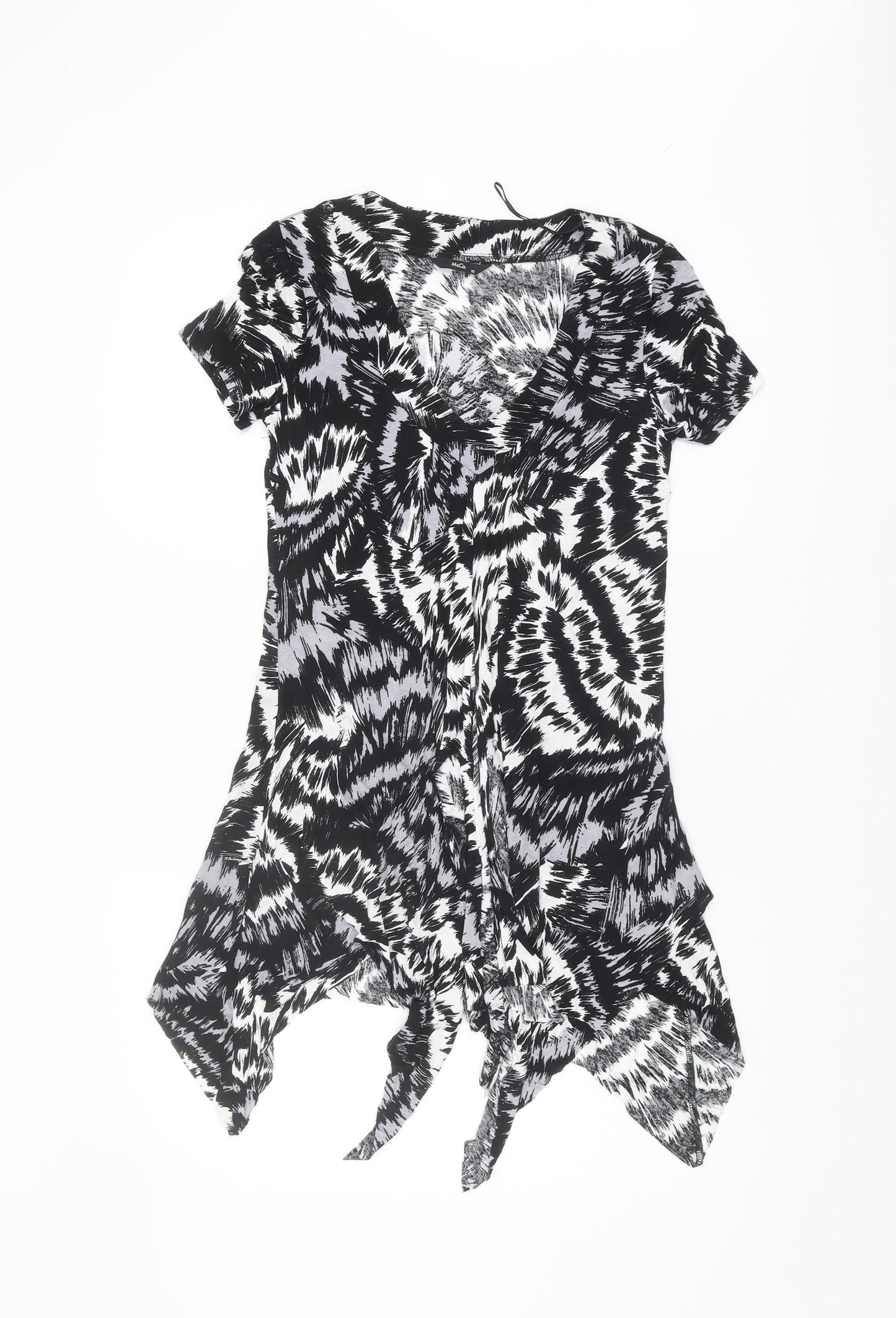 M&Co Women's Black & White Animal Print T-Shirt Size 10