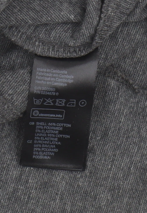 H&M Women's Grey Jersey Dress, Size 12, Sleeveless Elegant Style