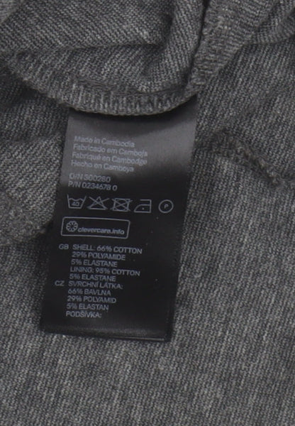 H&M Women's Grey Jersey Dress, Size 12, Sleeveless Elegant Style
