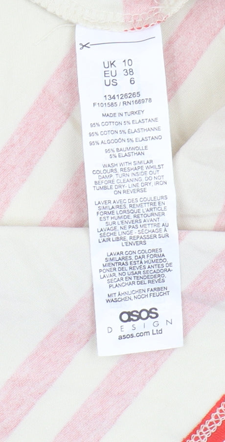 ASOS DESIGN Women's Multicoloured Striped Dress, Size 10