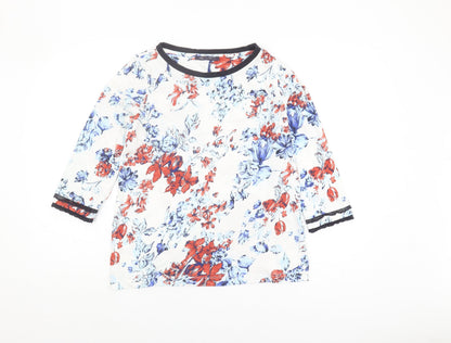 Womens UK Size 10 Marks and Spencer Multicoloured Basic T-Shirt