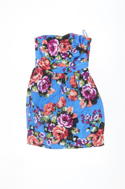 Monsoon Women's Multicoloured Floral Mini Dress Size 10