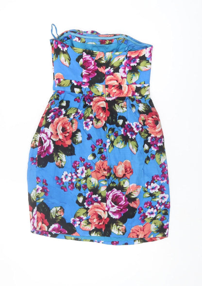 Monsoon Women's Multicoloured Floral Mini Dress Size 10