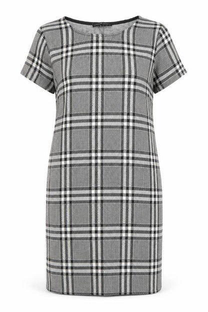 Capsule Women's Grey Check Shift Dress Size 12