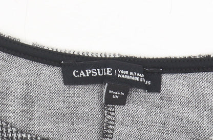 Capsule Women's Grey Check Shift Dress Size 12