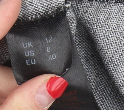 Capsule Women's Grey Check Shift Dress Size 12