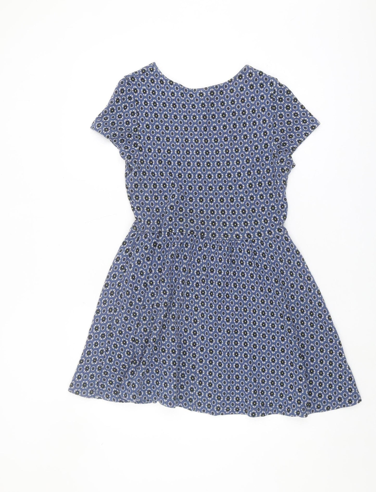 Topshop Women's Blue Fit & Flare Dress, Size 12