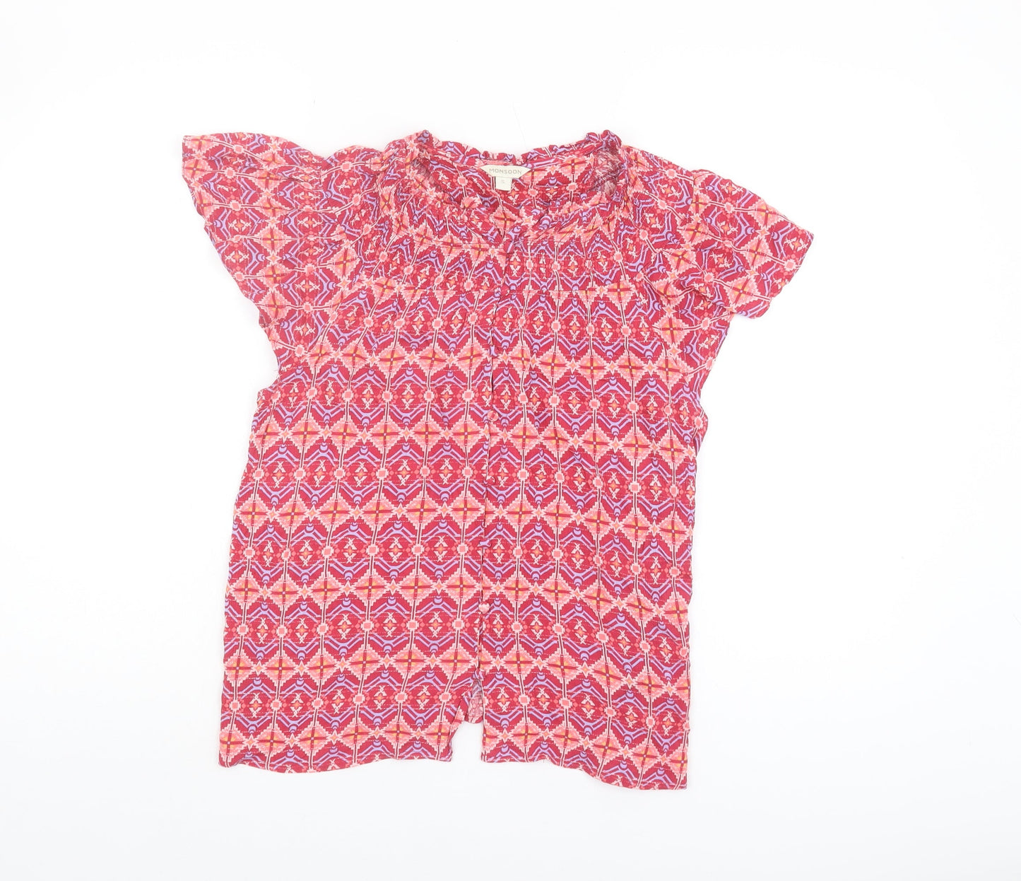 Womens UK Size S Monsoon Pink Basic Blouse