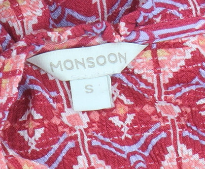 Womens UK Size S Monsoon Pink Basic Blouse