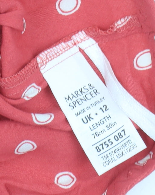 Marks and Spencer Women’s Red Polka Dot Midi Skirt