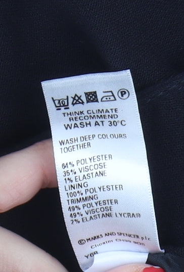 Marks and Spencer Women's Knee Length Black Skirt Size 12