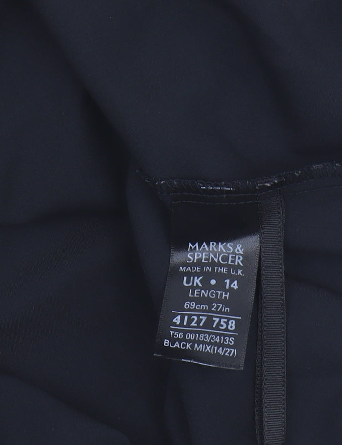 Marks and Spencer Womens Black Flare Skirt UK 14