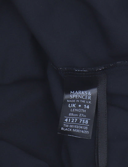 Marks and Spencer Womens Black Flare Skirt UK 14