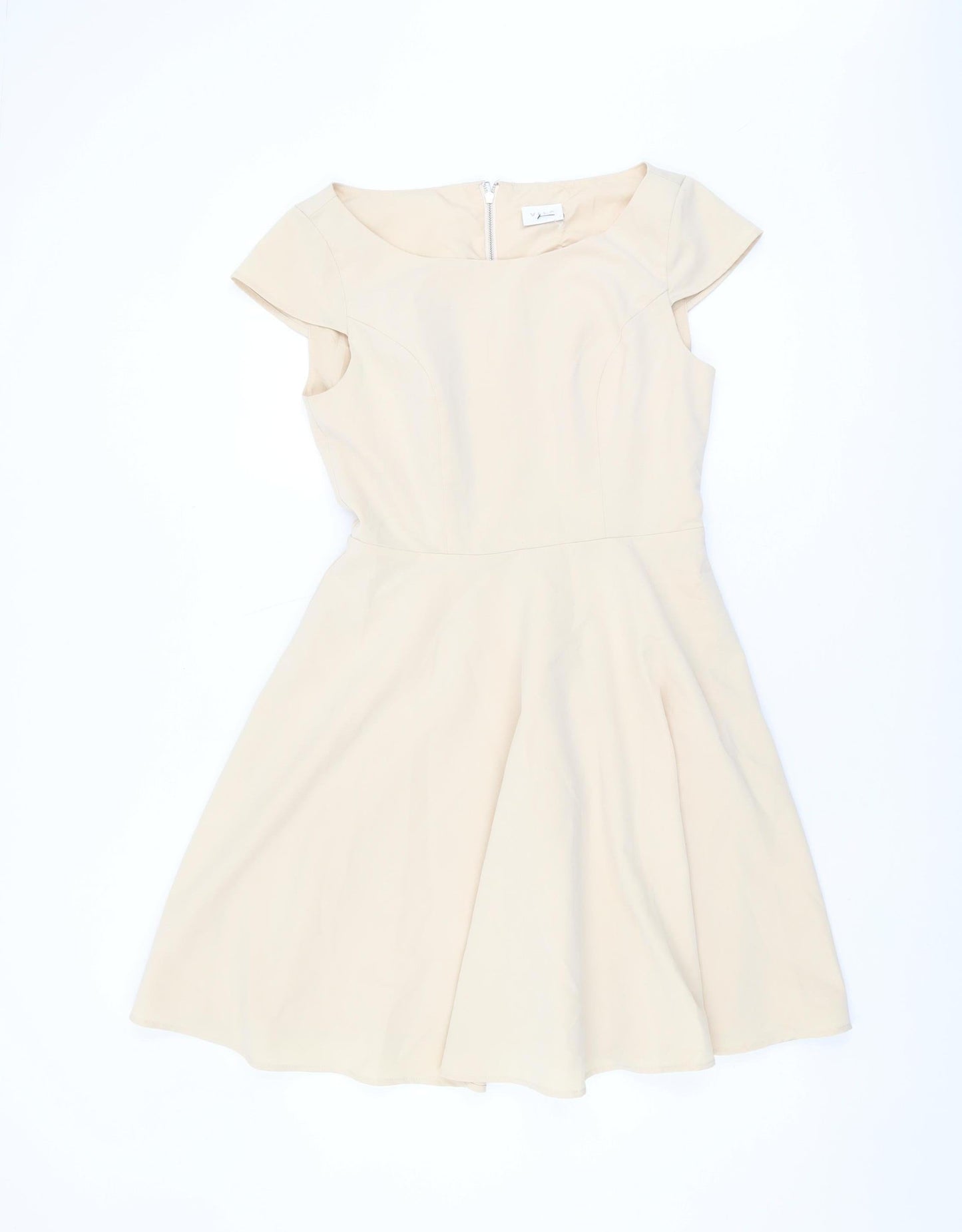 Vila Women Beige Short Sleeve Dress, Size S