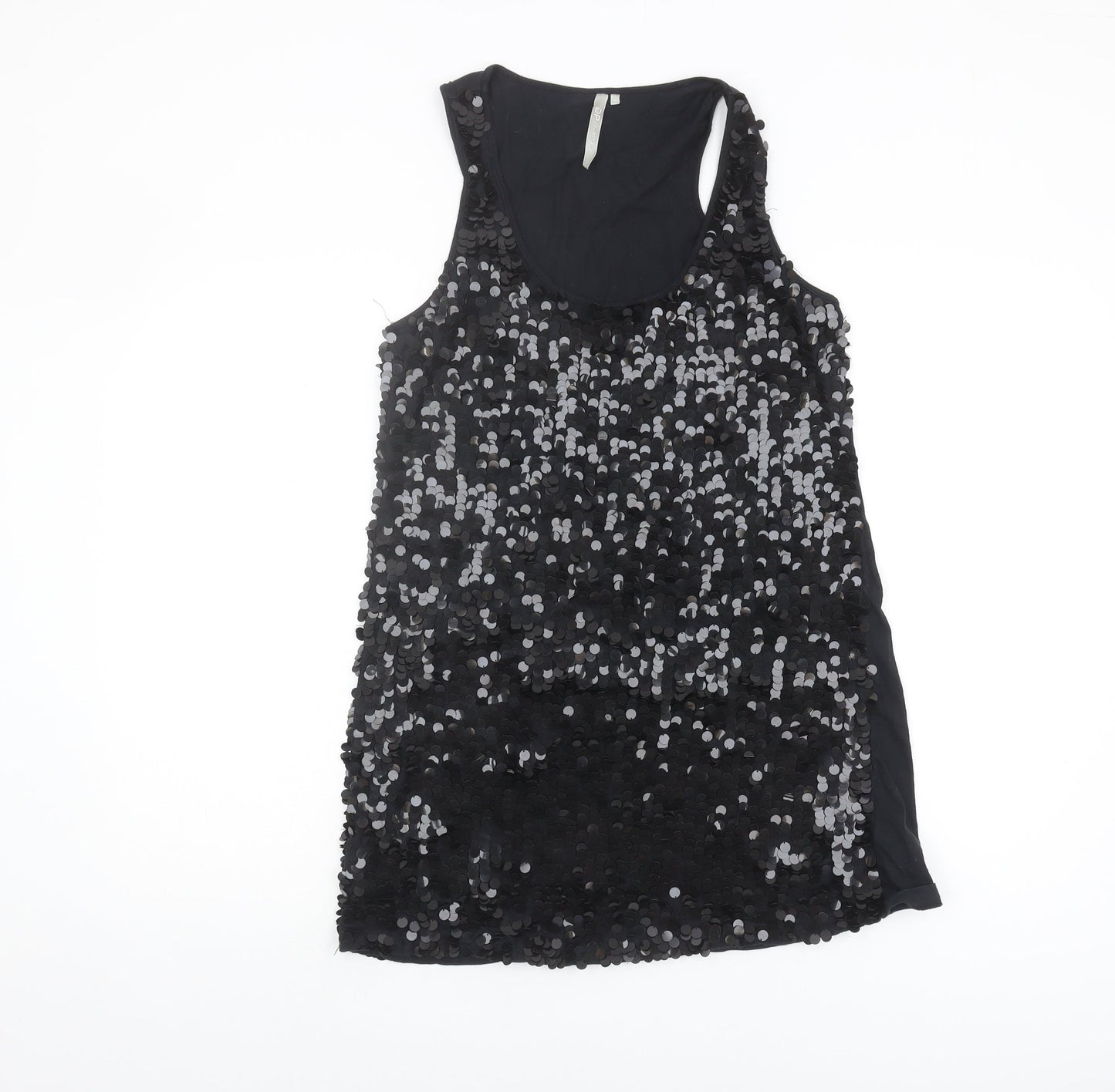 Dorothy Perkins Women's Black Sequin Tank Top Size 16