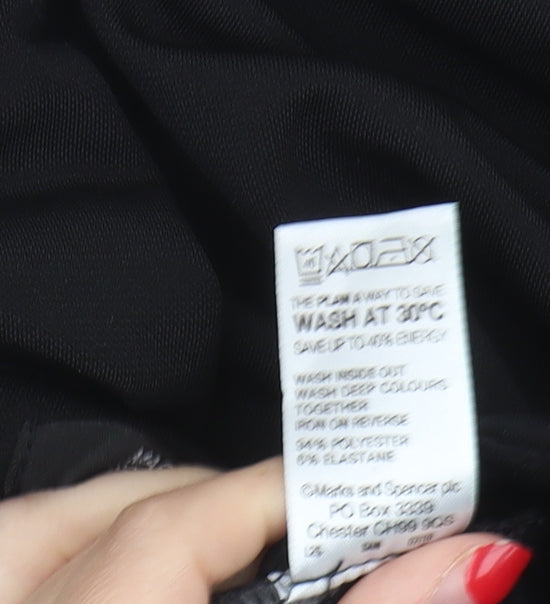 Marks and Spencer Women's Black Asymmetric Midi Skirt