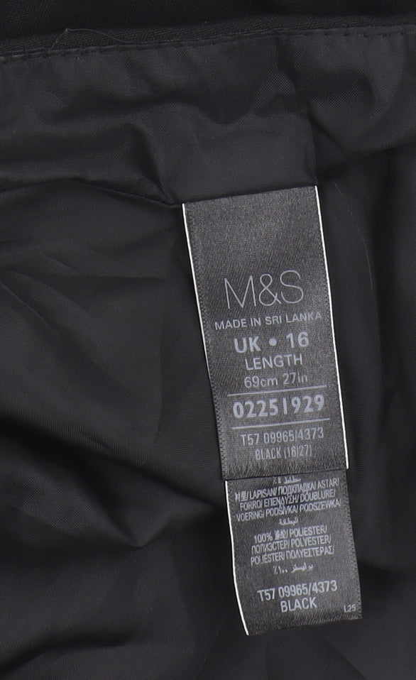 Marks and Spencer Women's Black Knee Length Pencil Skirt