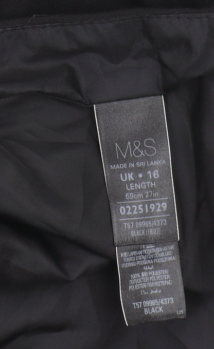 Marks and Spencer Women's Black Knee Length Pencil Skirt