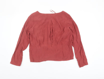 Womens UK Size 10 Marks and Spencer Red Basic Blouse