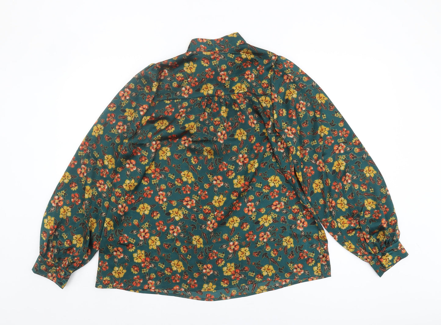 Womens UK Size 10 Apricot Multicoloured Basic Blouse