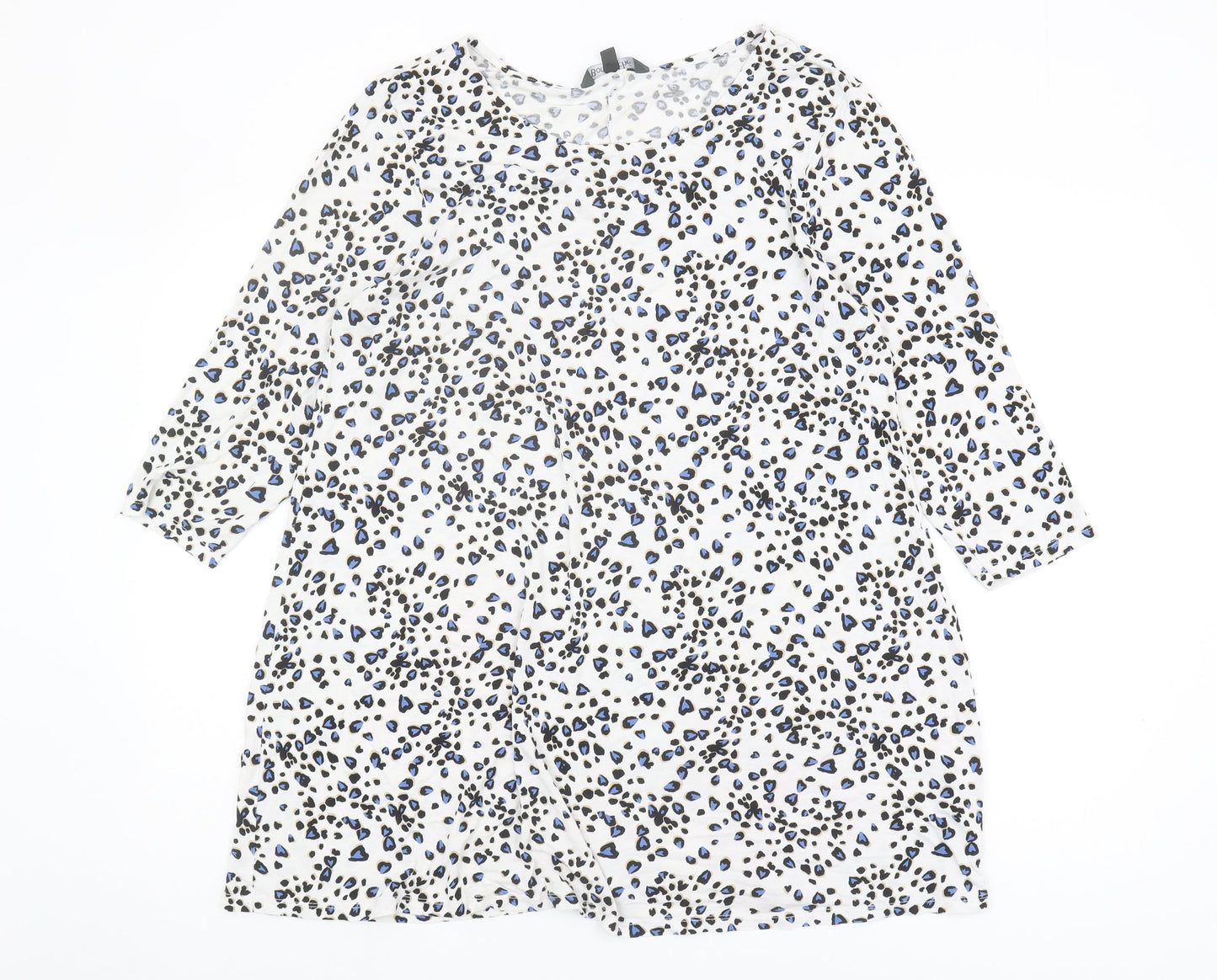 Bonmarché Women's 3/4 Sleeve Animal Print Top