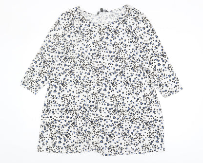 Bonmarché Women's 3/4 Sleeve Animal Print Top