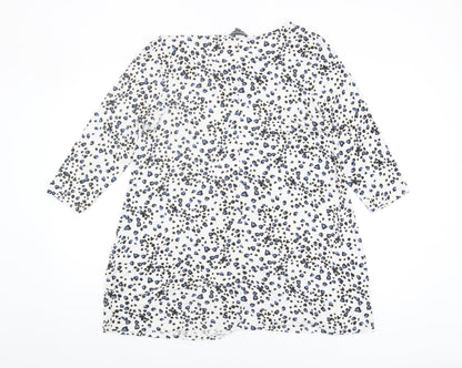 Bonmarché Women's 3/4 Sleeve Animal Print Top