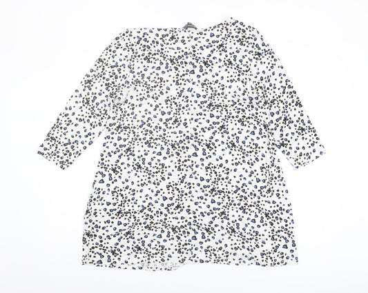Bonmarché Women's 3/4 Sleeve Animal Print Top