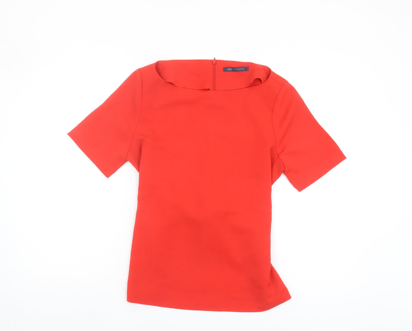 Womens UK Size 8 Marks and Spencer Red Basic Blouse
