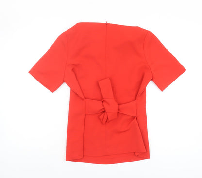 Womens UK Size 8 Marks and Spencer Red Basic Blouse