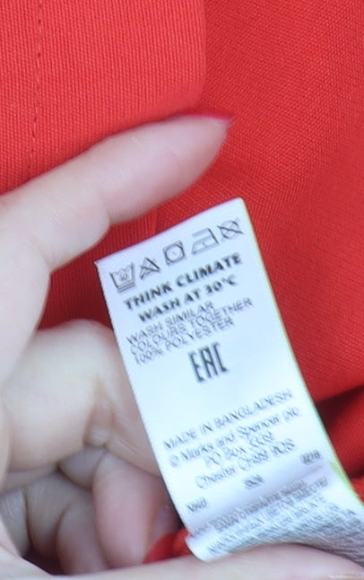 Womens UK Size 8 Marks and Spencer Red Basic Blouse