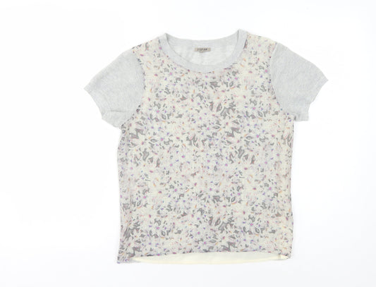 Womens UK Size S Jigsaw Grey Basic T-Shirt