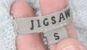 Womens UK Size S Jigsaw Grey Basic T-Shirt