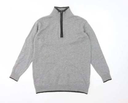 Woolovers Men's Grey Wool Pullover Jumper, Size S