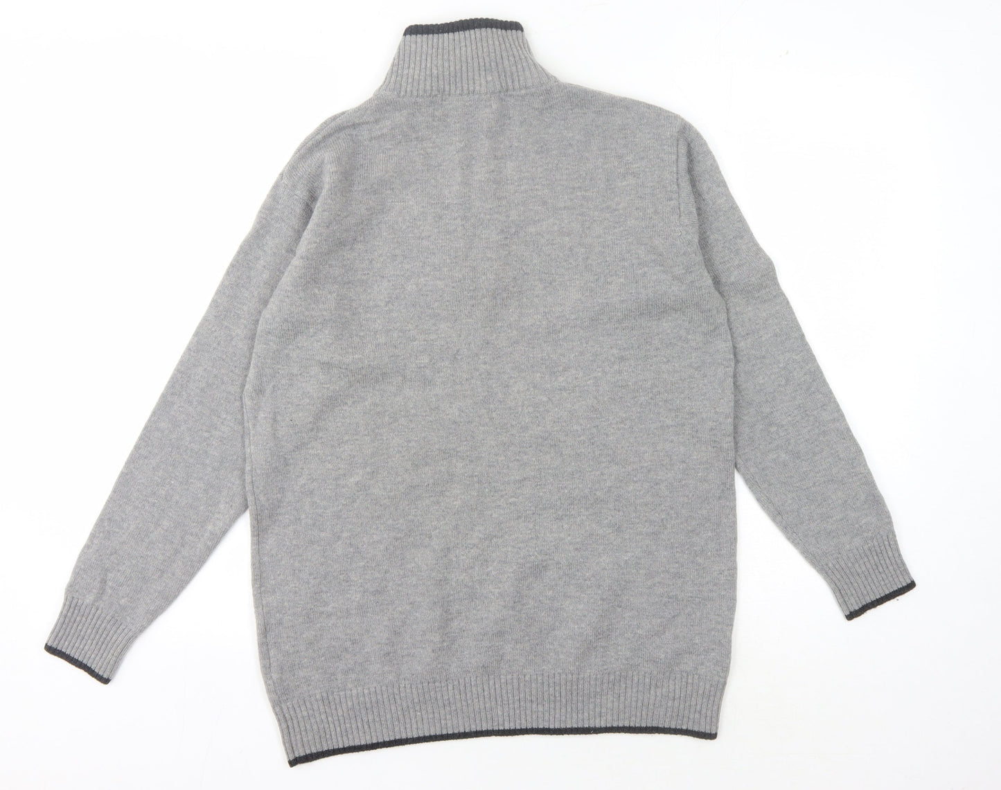 Woolovers Men's Grey Wool Pullover Jumper, Size S