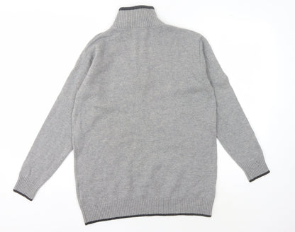 Woolovers Men's Grey Wool Pullover Jumper, Size S