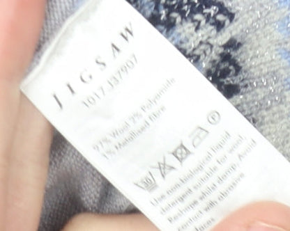 Jigsaw Women's Grey Geometric Pullover Jumper XS