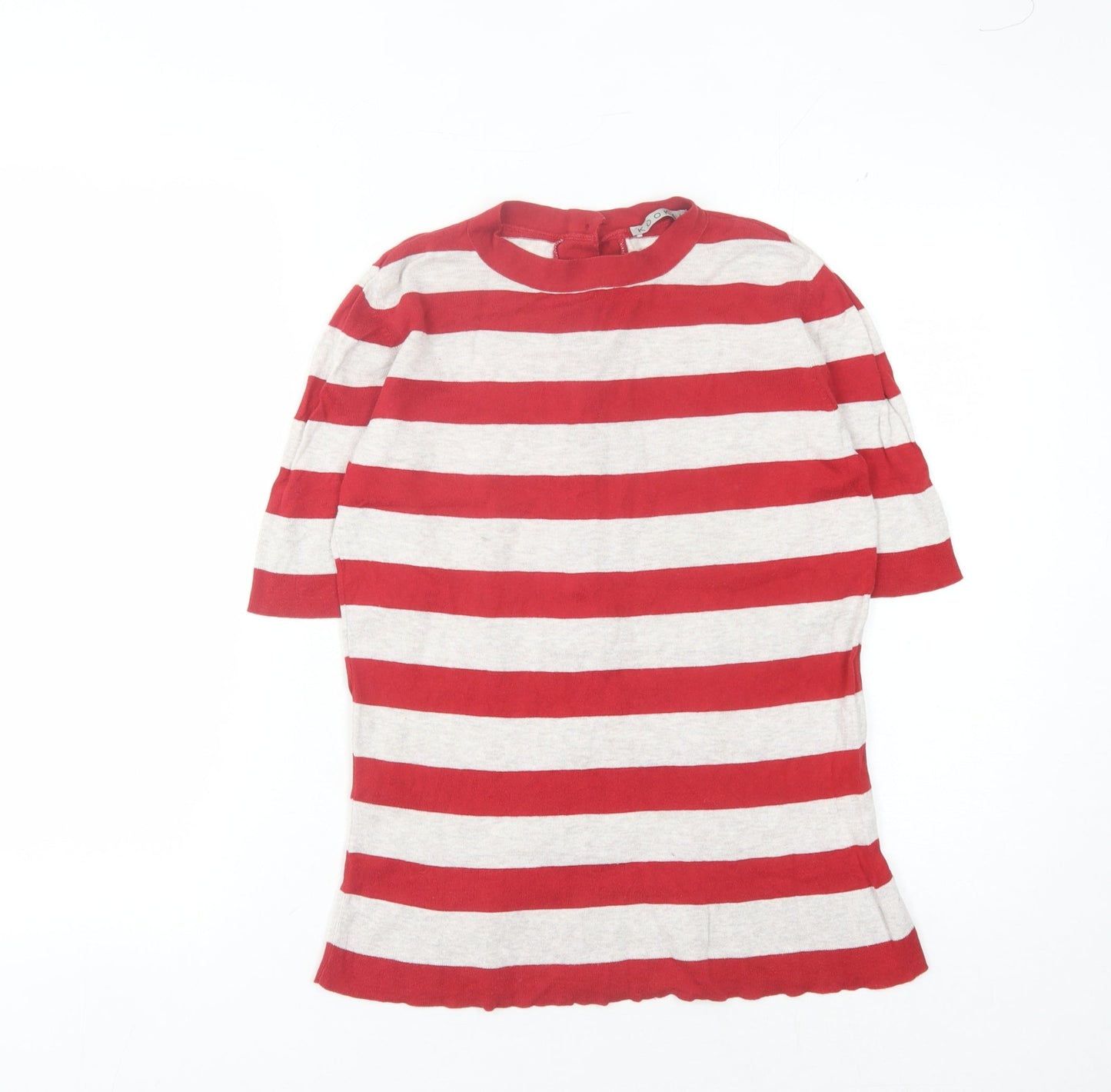 Kookai Women's Red Striped Pullover Jumper Size 8