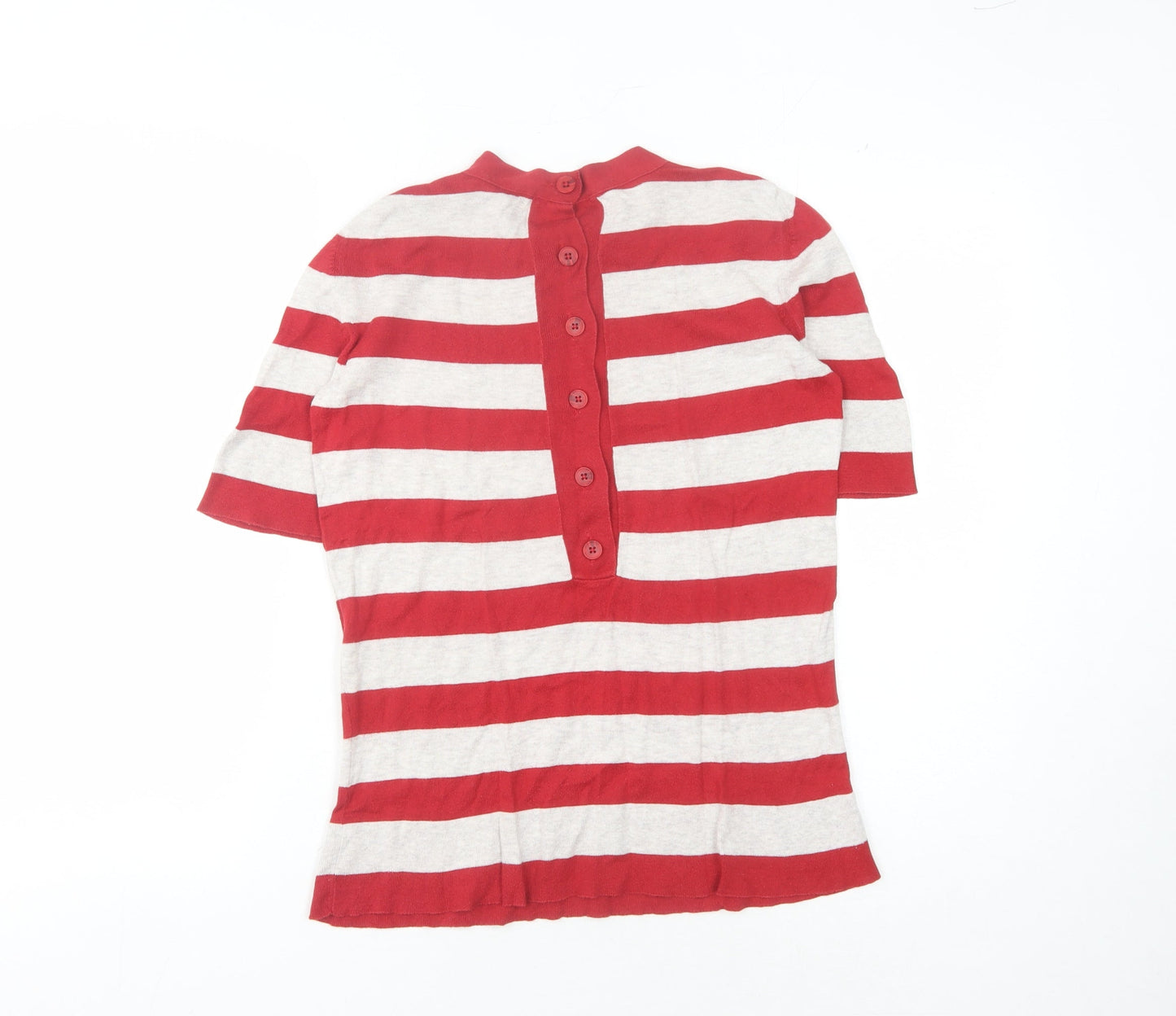 Kookai Women's Red Striped Pullover Jumper Size 8
