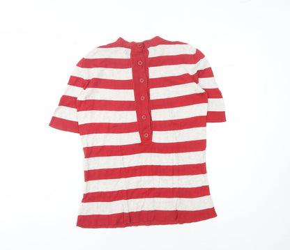 Kookai Women's Red Striped Pullover Jumper Size 8