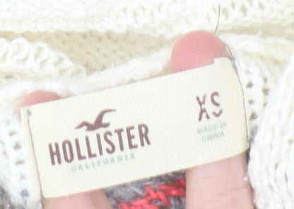 Womens UK Size XS Hollister Multicoloured Pullover Jumper